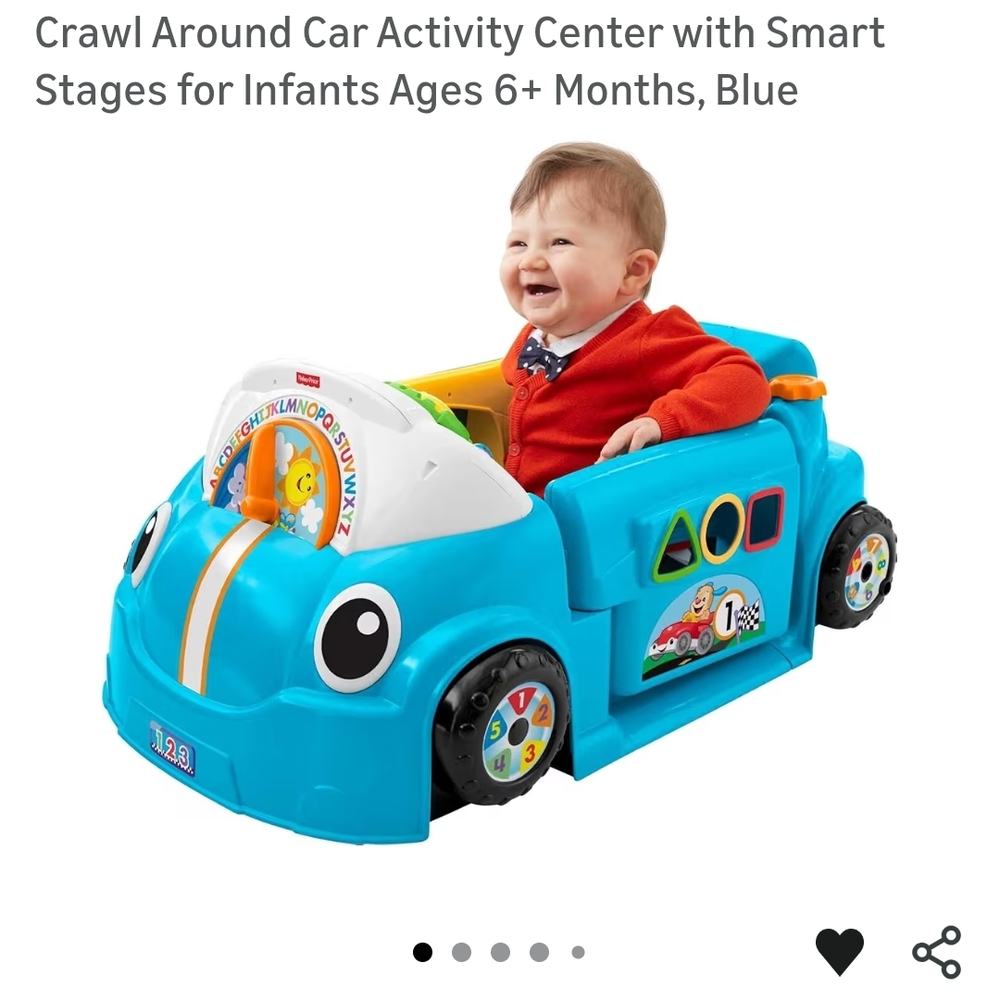Fisher-Price Blue Interactive Car Toy